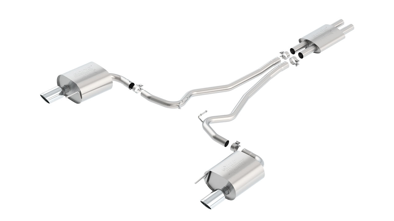 Catback Borla ATAK Mustang V6 2015-2017 Salida Sencilla (Puntas Pulidas)