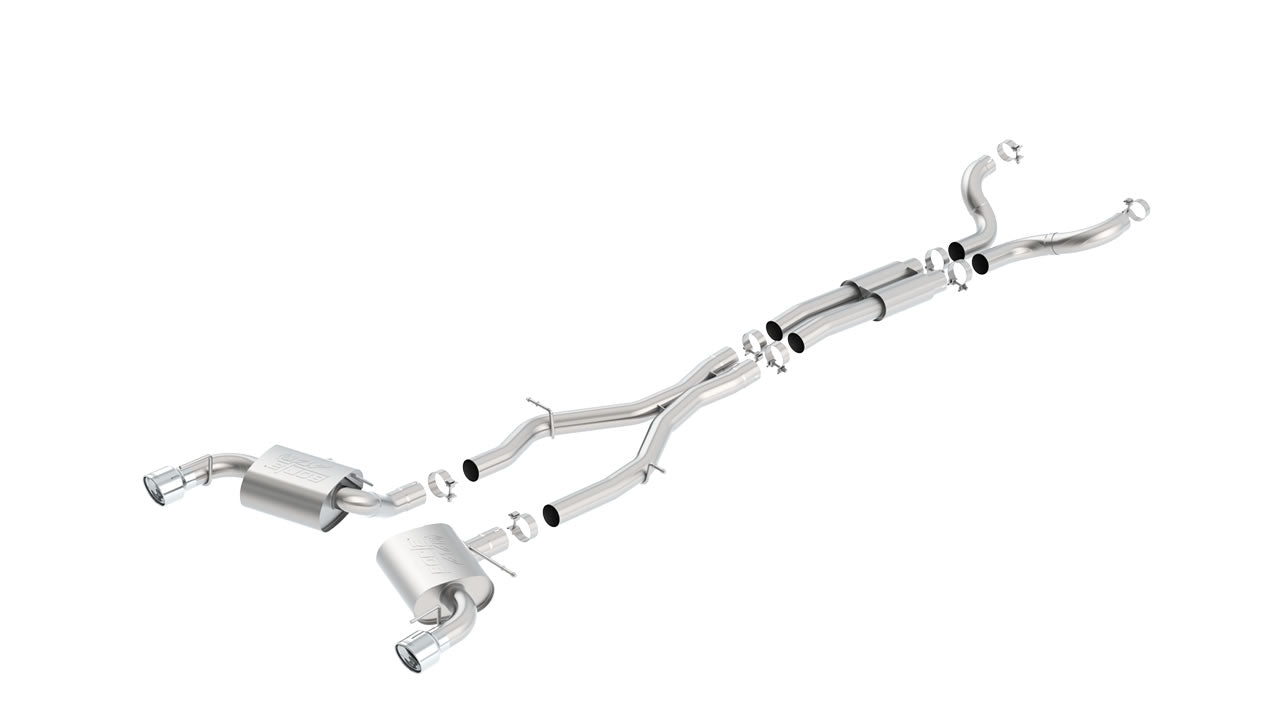 Catback Borla ATAK Camaro SS 6.2L V8 2016-2024 Salida Sencilla (Puntas Pulidas)
