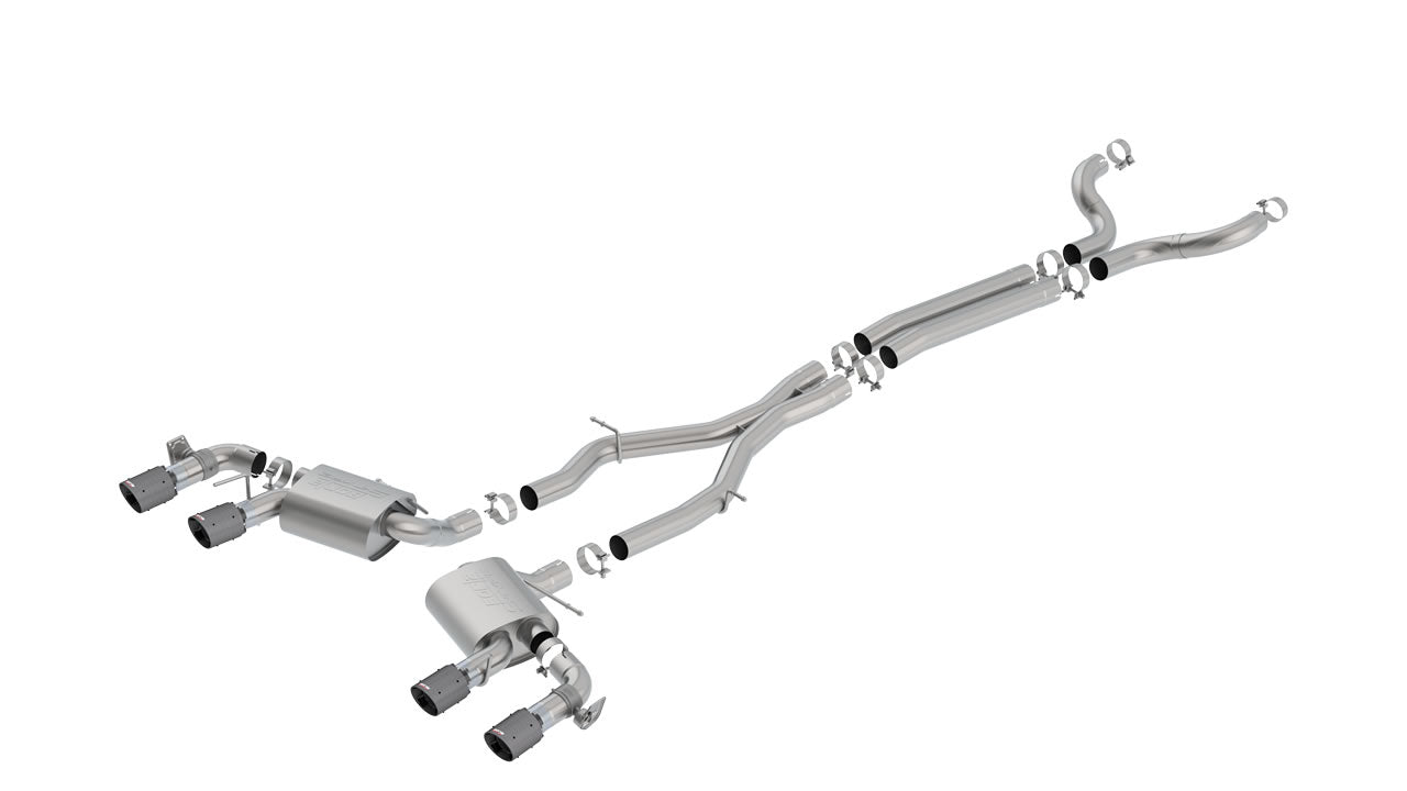 Catback Borla S-Type Camaro ZL1 6.2L V8 2017-2023 Salidas Duales Con Válvulas Activas (Puntas Negro Cromado)