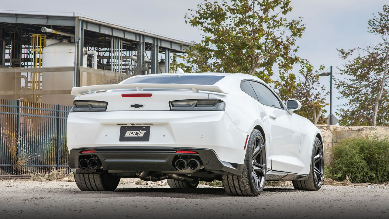 Catback Borla ATAK Camaro ZL1 6.2L V8 2017-2023 Salidas Duales Con Válvulas Activas (Puntas Fibra de Carbono)