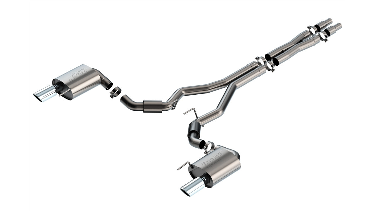 Catback Borla S-Type Mustang GT 2024-2025 (Puntas Negro Cromado)