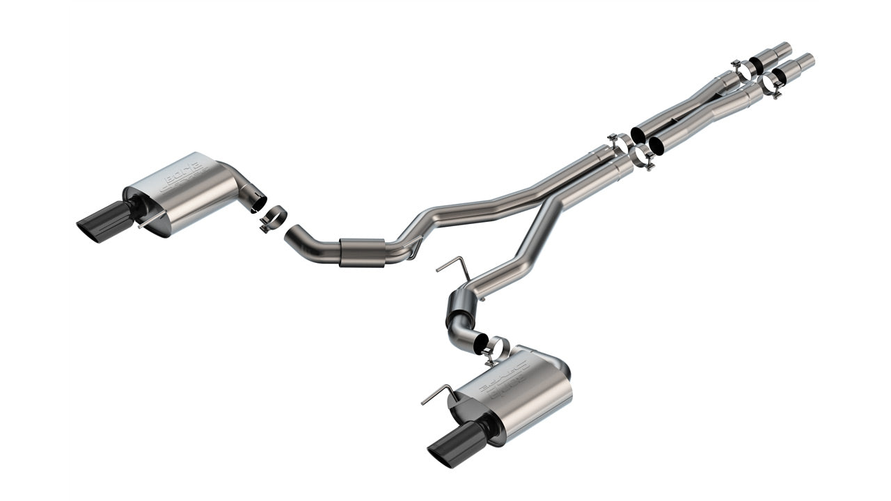 Catback Borla S-Type Mustang GT 2024-2025 (Puntas Negro Cromado)