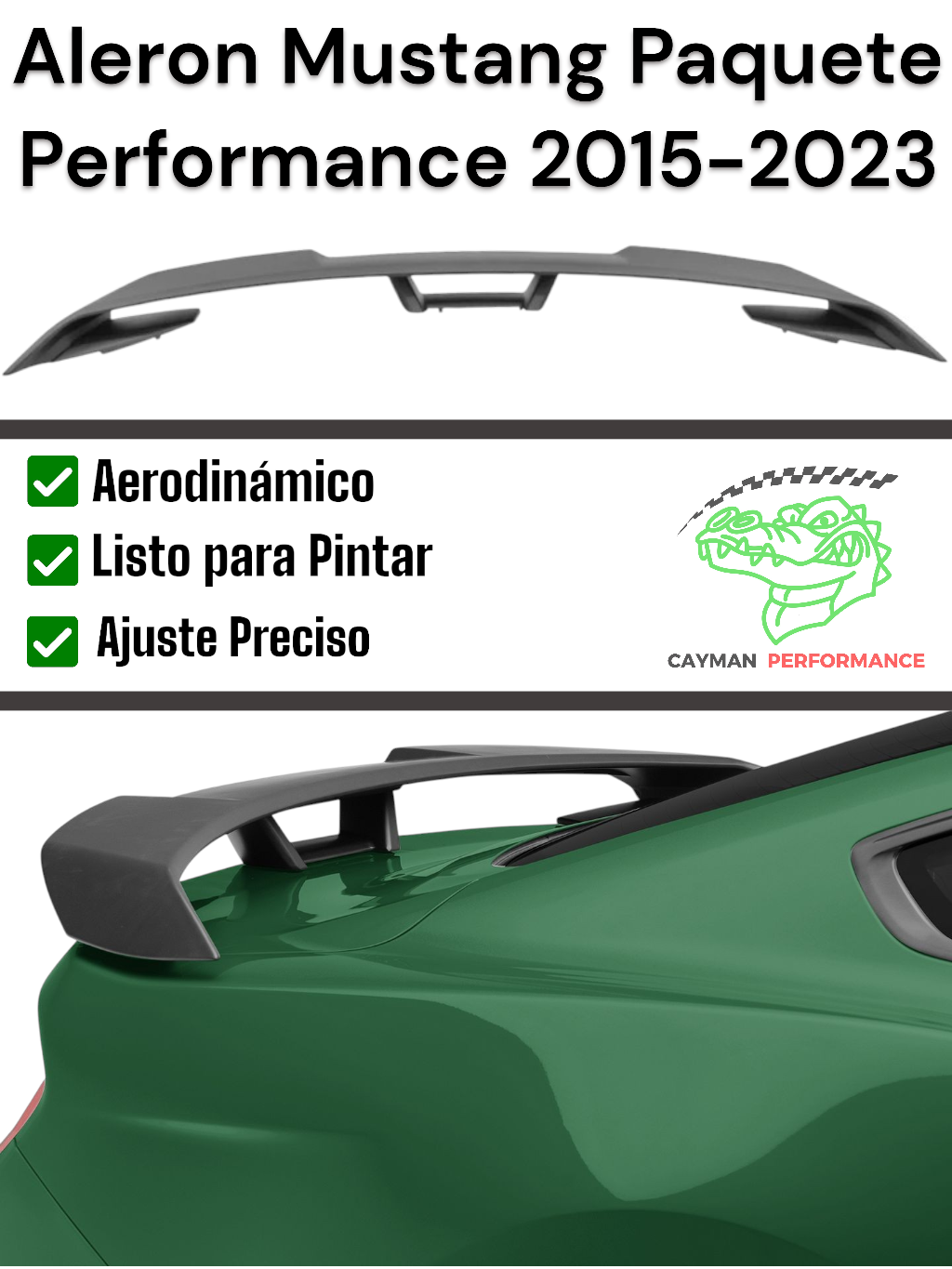 Alerón/Spoiler Mustang Paquete Performance 2015-2023