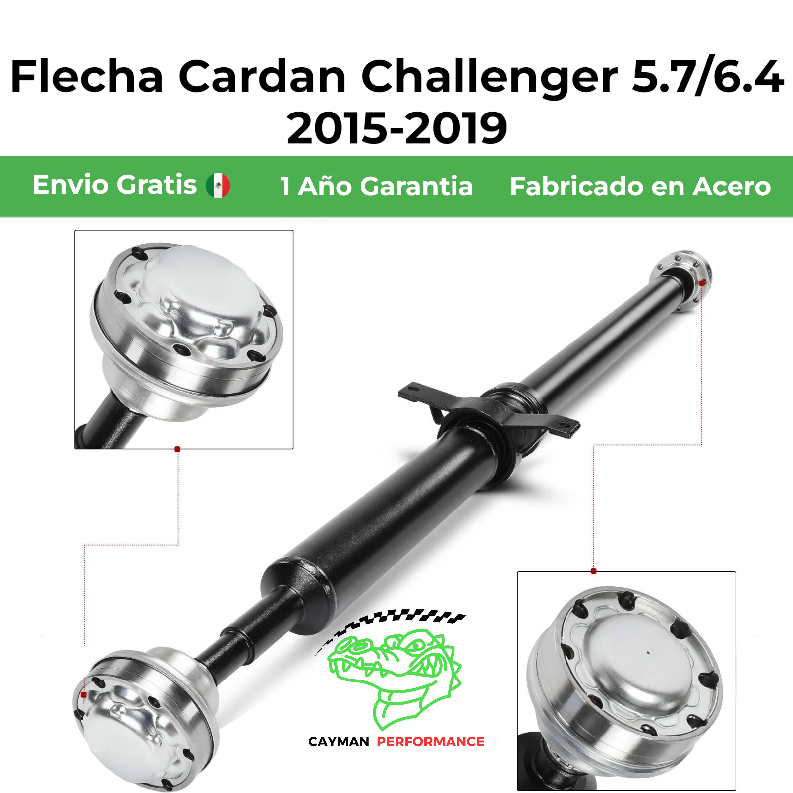 Flecha Cardan Challenger 5.7/6.4 2015-2019 | EJE COMPLETO