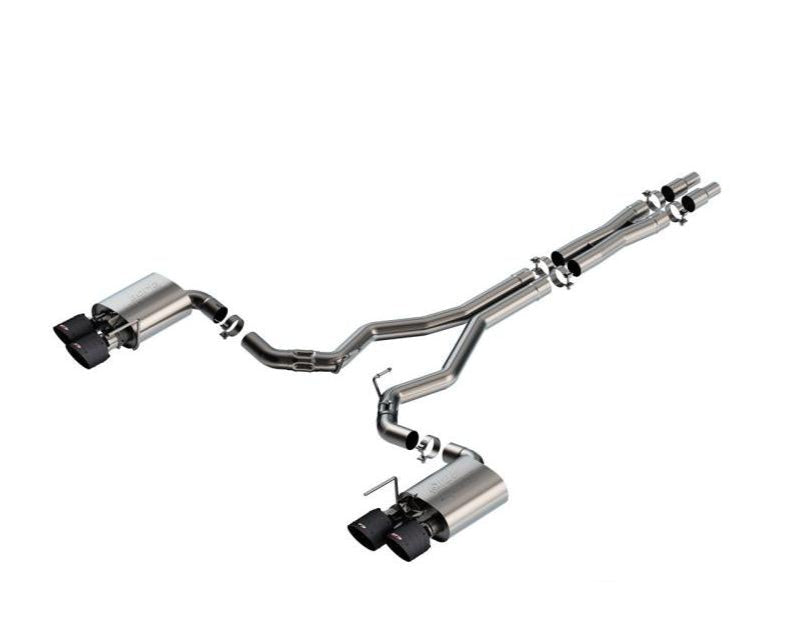 Catback Borla ATAK Mustang Dark Horse 2024 Con Válvulas Activas (Puntas Fibra de Carbono)