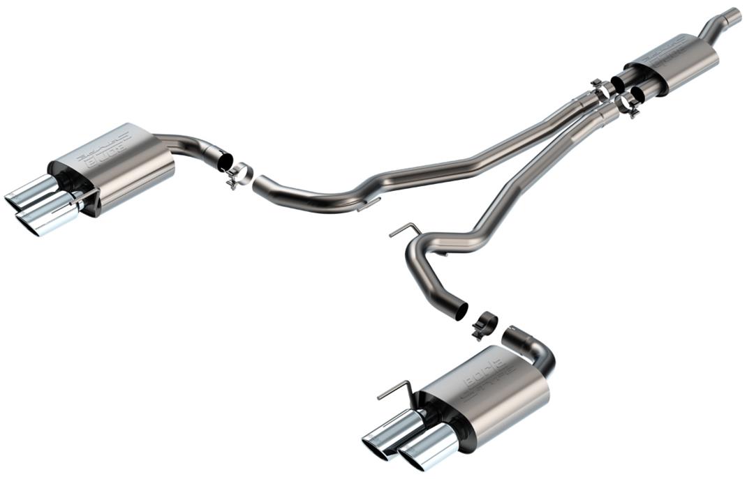 Catback Borla S-Type Mustang EcoBoost 2024 Salidas Cuádruples (Puntas Pulidas)