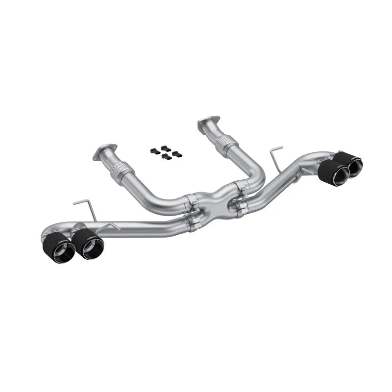 Axleback MBRP Corvette C8 2020-2023 3" Salidas Cuádruples Puntas en Fibra de Carbono