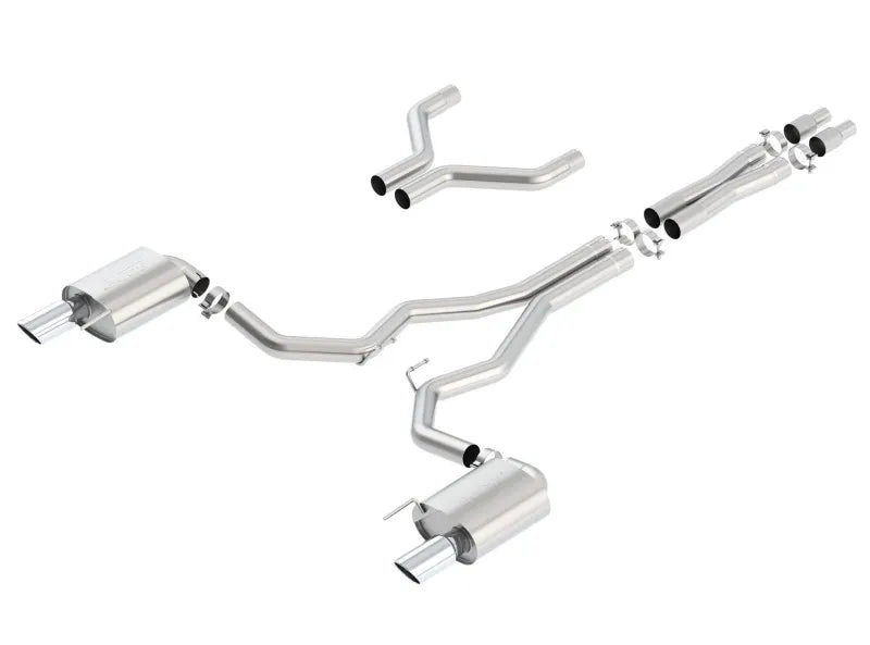 Catback Borla S-Type Mustang GT 2015-2017 Salidas Cuádruples (Puntas Pulidas)