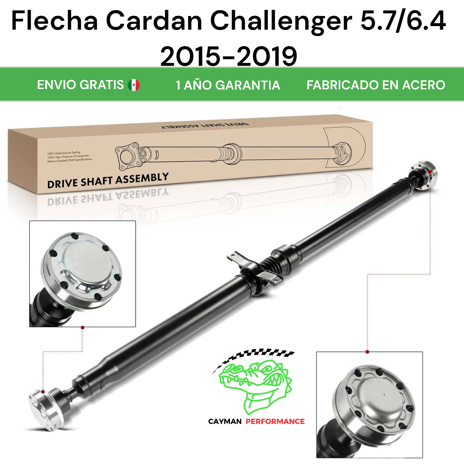 Eje Flecha Cardan Completo para challenger 5.7 / 6.4 2015-2019